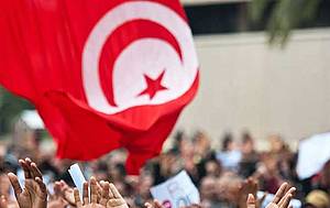Tunesien Flage Demo